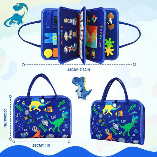 Felt Quiet Book - Dino Park