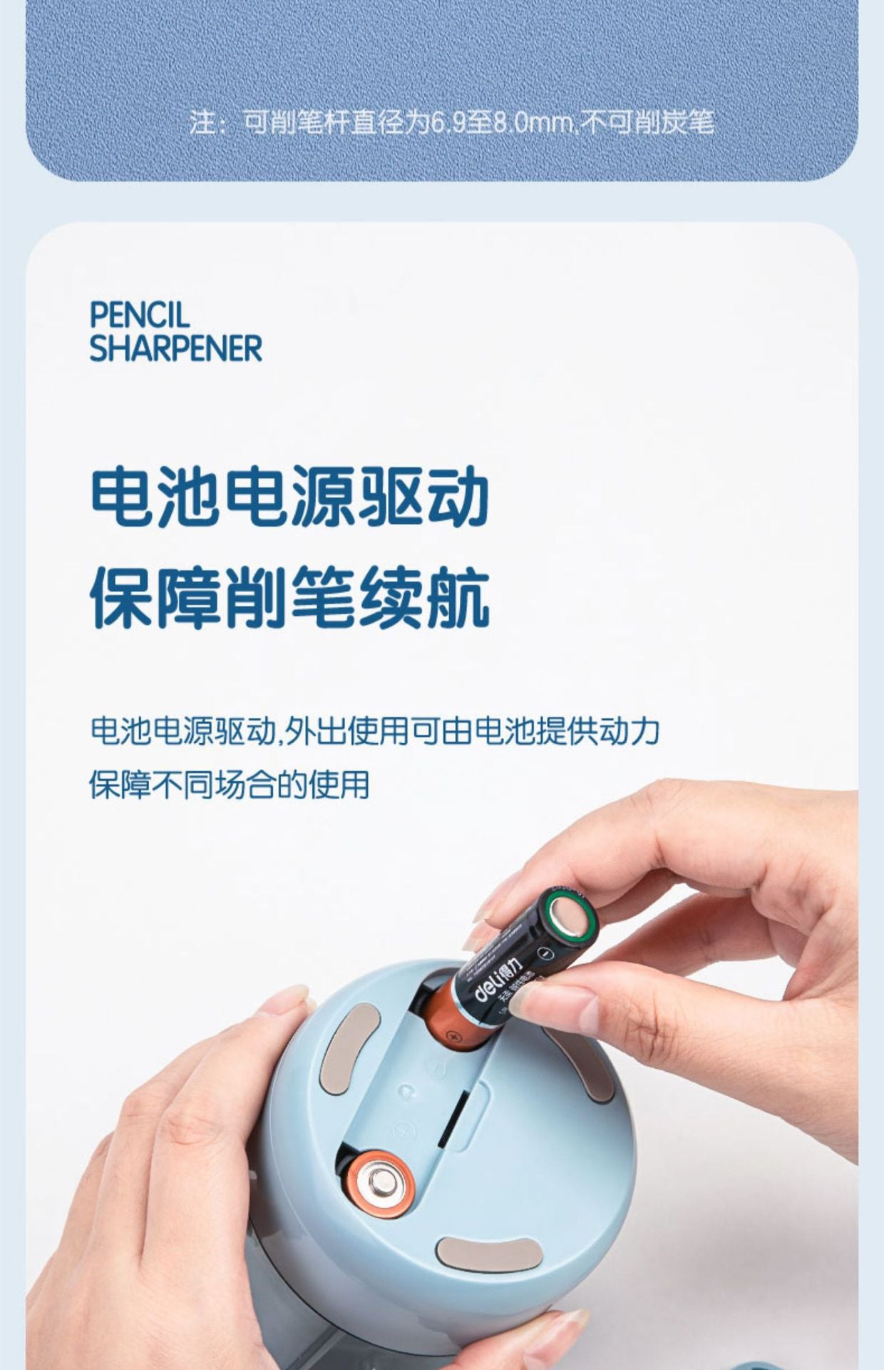 Electric Pencil Sharpener- Battery&USB Power